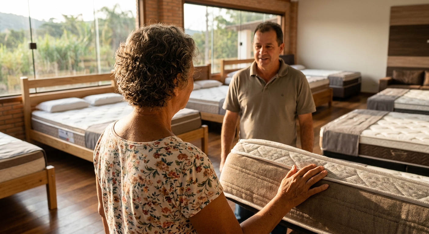 Como escolher o tamanho ideal de colchão na loja de Atibaia